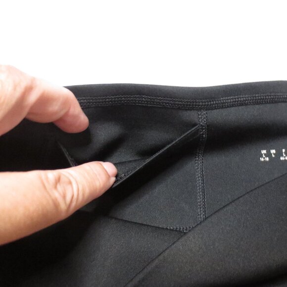 ADIDAS womens LEGGINGS athletic CLIMALITE black MID-RISE yoga STRETCH SIZE L - Picture 8 of 10